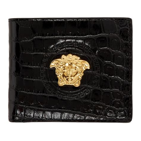 versace croc wallet